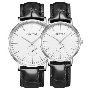 Precio de un par de estilo coreano de la tendencia de los hombres de las mujeres reloj delgada Simple de cuarzo con correa de reloj de pareja - Product Image 4