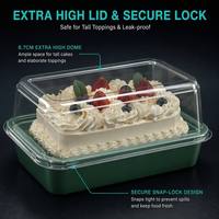 Boîtes à gâteaux jetables transparentes en PET à 6 compartiments pour boulangerie, idéales pour l'emballage de pains et desserts en gros