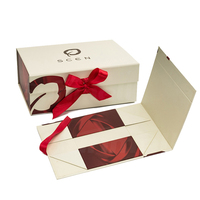 Boîte-cadeau magnétique pliante de luxe en carton recyclable personnalisée Ruban magnétique rigide Taille personnalisée Doublure en éponge d'impression gaufrée