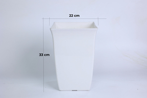 Wholesale Modern Minimalist Smooth White Tall <b>Square</b> Plastic Flower <b>Pots</b> Weather Resistant PP Planters Factory Direct - Product Image 6