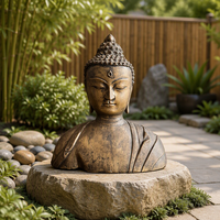 Grande statue de Bouddha thaïlandais en bronze coulé, buste de Bouddha en bronze à vendre