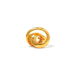 Fashion <b>Rings</b> 316L Stainless Steel PVD <b>Gold</b> Plating Sustainable Resistant Design - Product Image 2