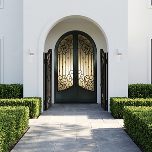 Puerta Principal de Hierro Forjado de Diseño Moderno y Exquisito de <span class=keywords><strong>Minecraft</strong></span>, Nuevos Diseños de Puertas y Ventanas de Hierro - Product Image 1
