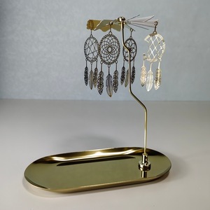 Romantic Gold Rotating Carousel Aroma Candle Tray Fragrance Candle Holder Home Living Room Tabletop Decor Ornament - Product Image 3