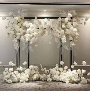 <span class=keywords><strong>Arche</strong></span> de toile de fond <span class=keywords><strong>rectangulaire</strong></span> en métal noir pour mariage, support de bienvenue pour fleurs et ballons, décoration de fond - Product Image 2