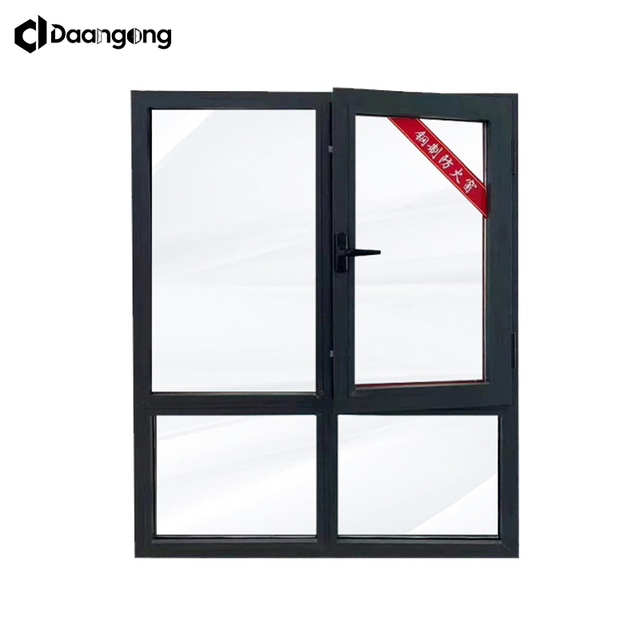 Fire Rated Heat Insulation Commercial Building Steel Frame Windows Double Tempered Glass Roller Blind Horizontal Swing EI60