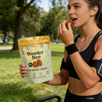 Gomitas de Miel Superalimento de Marca Propia, Apoyo para el Bienestar y la Energía, Polen de Abeja y Propóleo, Suplemento Sin Gluten, Dulces de Gomitas de Abeja