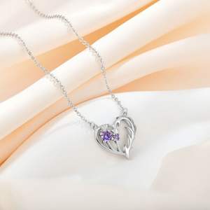 Collier pendentif en argent sterling 925 avec pierres en zircone, vente en gros de bijoux fins pour femmes, approvisionnement en vrac B2B - Product Image 2