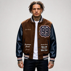 Custom <b>Baseball</b> <b>Jacket</b> Leather Sleeves Oversized Fit Custom Design Wholesale Varsity <b>Jacket</b> Letterman <b>Jacket</b> <b>Men</b> <b>Baseball</b> <b>Jacket</b> - Product Image 3