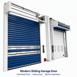 Porte rapide en spirale en aluminium, coupe-vent, pour garage, à haute vitesse, isolante, importée, personnalisée en usine, pour l'industrie. - Product Image 1