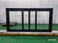 Fenêtre coulissante horizontale en aluminium à cadre noir AS2047, pré-usinée pour s'adapter aux profilés en bois standard australiens / sous-cadres en bois