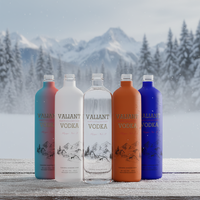 Bouteille en verre super flint de forme cylindrique personnalisée VIT 700 ml avec bouchon à vis, prête pour la diffusion et l'impression de surface personnalisée