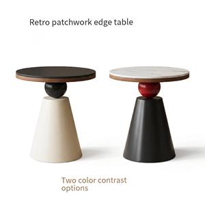 Tavolino Moderno di Piccole Dimensioni per Riunioni Commerciali <span class=keywords><strong>con</strong></span> Piano in Marmo, Base in Metallo, per <span class=keywords><strong>Soggiorno</strong></span> e Camera da Letto - Product Image 1