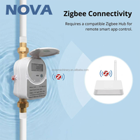 Medidor de Agua Ultrasónico Inteligente NOVA Zigbee, Monitor de Consumo de Agua con Pantalla LCD IP68 y Corte Remoto, Compatible con Home Assistant
