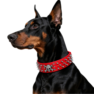 Venta al por mayor <span class=keywords><strong>collar</strong></span> de perro de cuero con pinchos con remaches de bala suave y ajustable para perros pequeños, medianos y grandes - Product Image 6