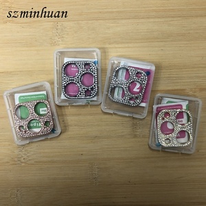 Autocollant pour iPhone 12ProMax XSmax X 8 7 6, strass scintillant en diamant, protection arrière en métal pour téléphone portable, <span class=keywords><strong>Film</strong></span> pour objectif de caméra - Product Image 4