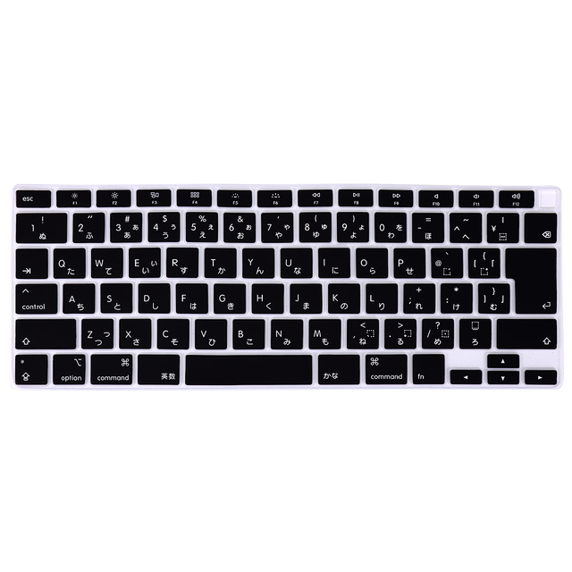 Waterproof Japanese Layout Silicone Keyboard Cover with 0.3mm Thickness for MacBook Air Pro 13-16 Inch
