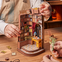 Robotime Rolife Jouets en bois 3D Articles de décoration intérieure TGE02 Kit de construction de maison miniature DIY Coin silencieux pour l'étude