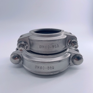 Thép không gỉ 304 phụ kiện đường ống cứng nhắc khớp nối Tri kẹp ferrule rãnh linh hoạt đôi bu lông ống ống rãnh khớp nối kẹp - Product Image 2