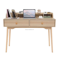 Bureau d'ordinateur moderne en bois avec hutch, table d'étude durable, poste de travail pour PC portable, bureau à domicile, chambre à coucher, avec fonctionnalités de rangement