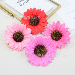Dongchen Crafts Artificial Sunflower 10cm Silk Flower Decor For Wedding Home DIY <b>Wreath</b> Craft Props - Product Image 2