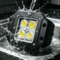 Projecteur de travail LED 3,3 pouces 12W 800lm 6000K en aluminium moulé sous pression, modes de fixation multiples, lentille 4D, étanche IP68, 12-48V, pour véhicules tout-terrain et camions