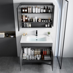 ארון רחצה רצפה מודרני שטח של אלומיניום לכה לסיים את הרצפה לעמוד סט קרמי האגן - Product Image 6