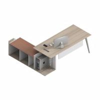Bureau de direction moderne en forme de L, bureau administratif pour PDG, bureau de direction pour manager