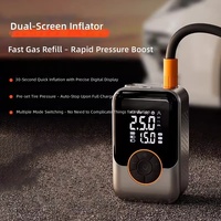 Pompe à air pour voiture sans fil, gonfleur électrique portable haute pression, matériau ABS, 12V, mesure de la pression des pneus à double écran