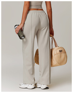 <span class=keywords><strong>Pantalon</strong></span> de survêtement décontracté pour <span class=keywords><strong>femme</strong></span>, taille haute élastique, coupe droite, <span class=keywords><strong>avec</strong></span> poches – Nouvelle collection très prisée - Product Image 4