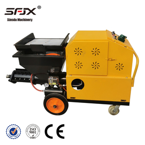 Machine à projeter du mortier électrique, trémie de 100 L, portée horizontale de 50 m, portée verticale de 30 m, jaune, entretien facile - Product Image 2