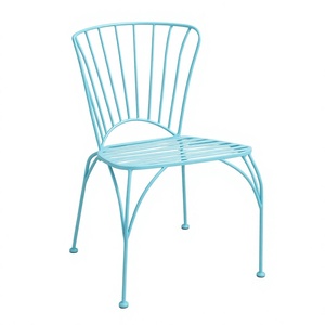 Modern Adjustable Wire Metal High Quality Elegant Design Austria Wedding Party Rentals Outdoor Chairs Blue Powder Coated Chair - Product Image 1