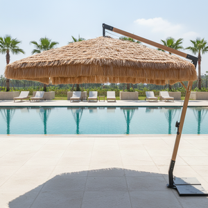 Sombrilla de <span class=keywords><strong>Patio</strong></span> Personalizada con Base, Tipo Cantilever, de Paja, Resistente al Viento e Impermeable, de Alta Gama, Gran Tamaño, Venta Caliente de Fábrica 2026 - Product Image 2