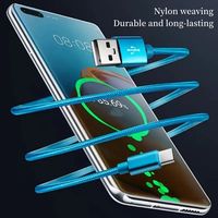 Harga Grosir Kabel Data USB Tipe C Pengisian Cepat 3A 5V Tembaga Berlapis Nilon Kepang 12 Bulan Garansi untuk Android iPhone Hitam Komputer