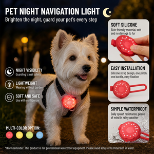 Luz de Navegación Nocturna Recargable e Impermeable para Mascotas, Linda Forma de Pata de Mariposa, Lámpara de Seguridad LED con Carga USB para Collar de Perro - Product Image 2