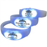 Bracelet LED en silicone ABS, lumineux et sonore, rythmique, pour fêtes, style romantique, cadeaux gratuits