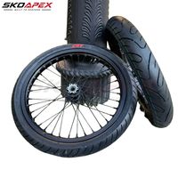 Nuevo Diseño Lbx surron Juego de Ruedas Supermoto de 17 Pulgadas en Negro Cromado para Sur-Ron Light Bee X Talaria, Piezas de Montaje Directo