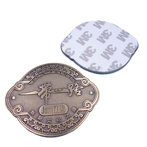 Custom Embossed Zinc Alloy Nameplate 35mm Durable Beverage <b>Packaging</b> <b>Label</b> Outer Decoration - Product Image 5