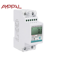 Meter Energi Digital Kelas 1.0 Akurasi Tinggi Model Nol Nilai Multifungsi Satu Fasa 220V 60A Tipe Rel Din Komunikasi