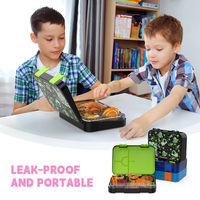 Boîte Bento en Plastique Grande et Mignonne avec Compartiments, Sans BPA, Chauffable, Couvercle Pliable, Contenant Alimentaire pour Transporter les Déjeuners - Vente en Gros
