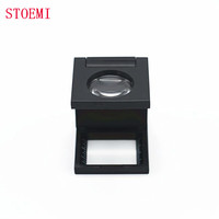 Loupe de mesure et d'inspection textile pliable STOEMI 1587S 8X (28Dpt, lentille 21mm) pour le lin et les tissus