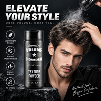 Bedak Penata Rambut Private Label untuk Pria, Bedak Tekstur Rambut Penambah Volume, Pengangkat Akar Rambut, Hasil Matte Alami dengan Botol Shaker
