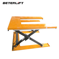 Plateforme élévatrice à ciseaux hydraulique en forme de U/E pour entrepôt, capacité 1t 1,5t, table élévatrice à palettes 1 1,5 tonne avec pédale de commande au pied