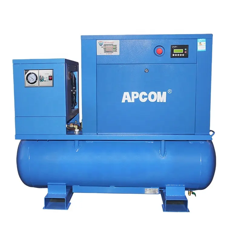 APCOM Aircompressors 산업 10 HP 7.5 KW 10HP 7.5KW 결합 회전하는 나사 공기 압축기 Sandblasting