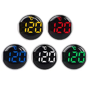 ST16C 22mm rotondo piccolo Mini LED Display della luce termometro indicatore digitale del misuratore di temperatura AC 50-380V 220V con sensore 1m