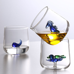 Neues Design Niedliches Tier thema Hand geblasener farbiger Boro silikat glas becher zum Trinken - Product Image 4