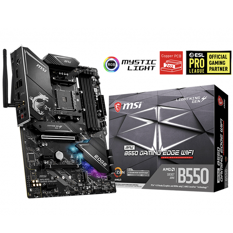 MSI MPG B550 GAMING EDGE WIFI マザーボード AM4 ソケット DDR4 128GB