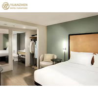 LivSmart Studios Ensemble de meubles de chambre à coucher en MDF 5 étoiles de luxe moderne et écologique personnalisable Hilton Hôtels Appartements Queen King