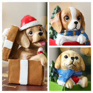 DIY Resin Ornaments <strong>Gift</strong> Pack New Scene Layout Puppy <strong>Christmas</strong> Decorations Window Display Ornaments Factory <strong>Wholesale</strong> - Product Image 4