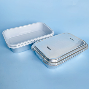 Bandeja de comida de aluminio grande desechable para cocinar de línea aérea - Product Image 1